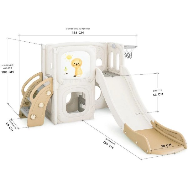 Фото - Игровой комплекс Mealux Tower White/Brown (KD-B013 White/Brown)